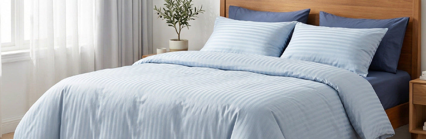PALE BLUE STRIPES x NAVY BLUE