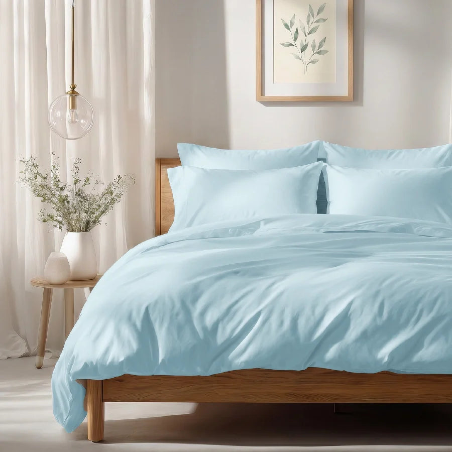 Bedsheet Set | 1000TC Solid | 100% Cotton King Size Bedsheet + 4 Pillow Cases