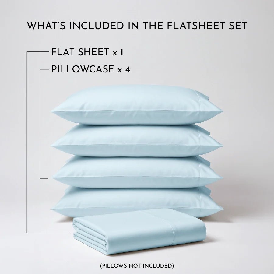 Bedsheet Set | 1000TC Solid | 100% Cotton King Size Bedsheet + 4 Pillow Cases