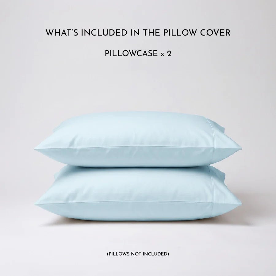 Pillow Cover | 1000TC Solid | 100% Cotton | Pack of 2 Pillow Cases