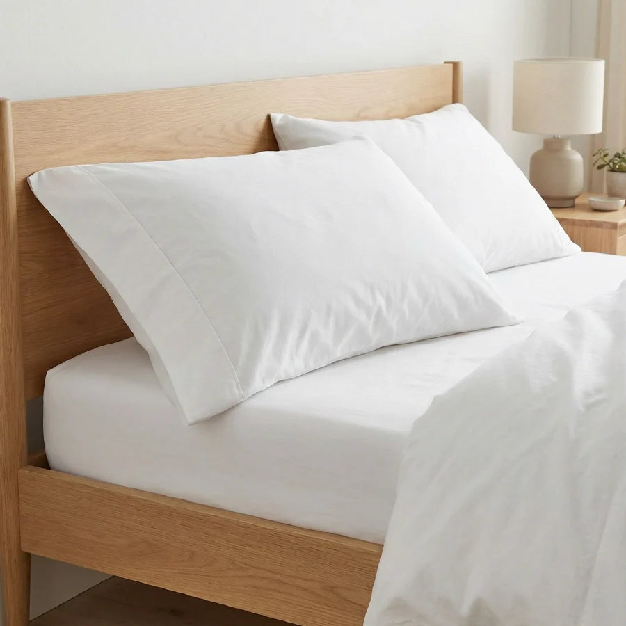 Pillow Cover | 200TC Percale | 100% Cotton | Pack of 2 Pillow Cases