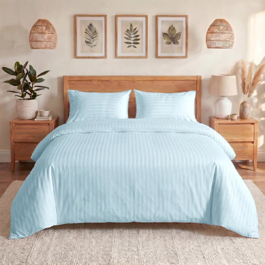 Duvet Cover | Striped Luxe | 100% Cotton | Size : Double | 300TC