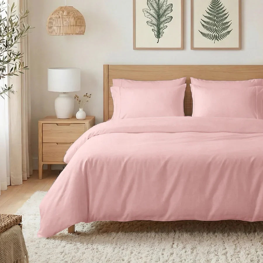 Bedsheet Set | 400TC Solid | 100% Cotton Single Size Bedsheet + 1 Pillow Case - Single