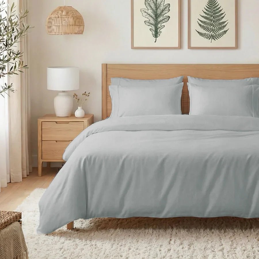 Bedsheet Set | 400TC Solid | 100% Cotton Single Size Bedsheet + 1 Pillow Case - Single