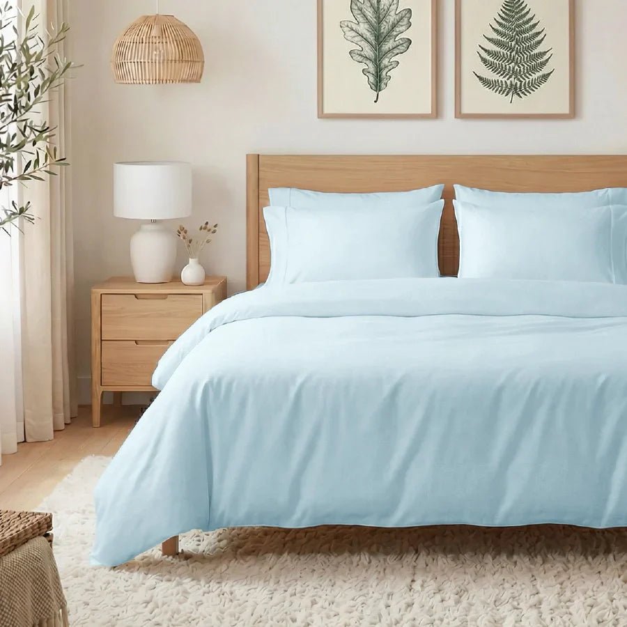 Bedsheet Set | 400TC Solid | 100% Cotton Single Size Bedsheet + 1 Pillow Case - Single