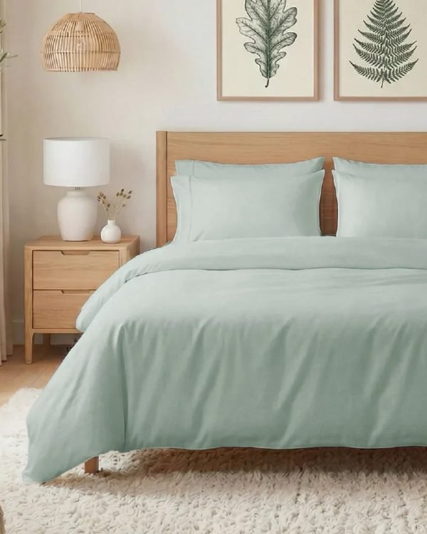 Bedsheet Set | 400TC Solid | 100% Cotton Single Size Bedsheet + 1 Pillow Case - Single