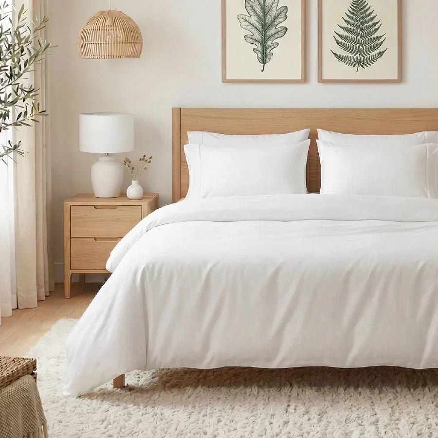 Bedsheet Set | 400TC Solid | 100% Cotton Single Size Bedsheet + 1 Pillow Case - Single
