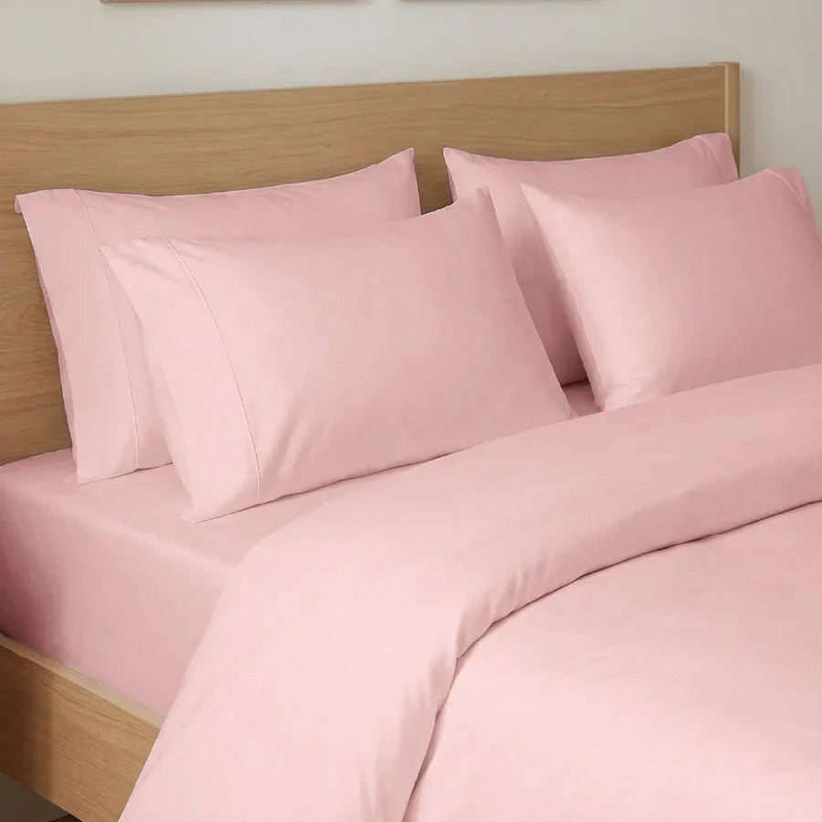 Bedsheet Set | 400TC Solid | 100% Cotton Single Size Bedsheet + 1 Pillow Case - Single