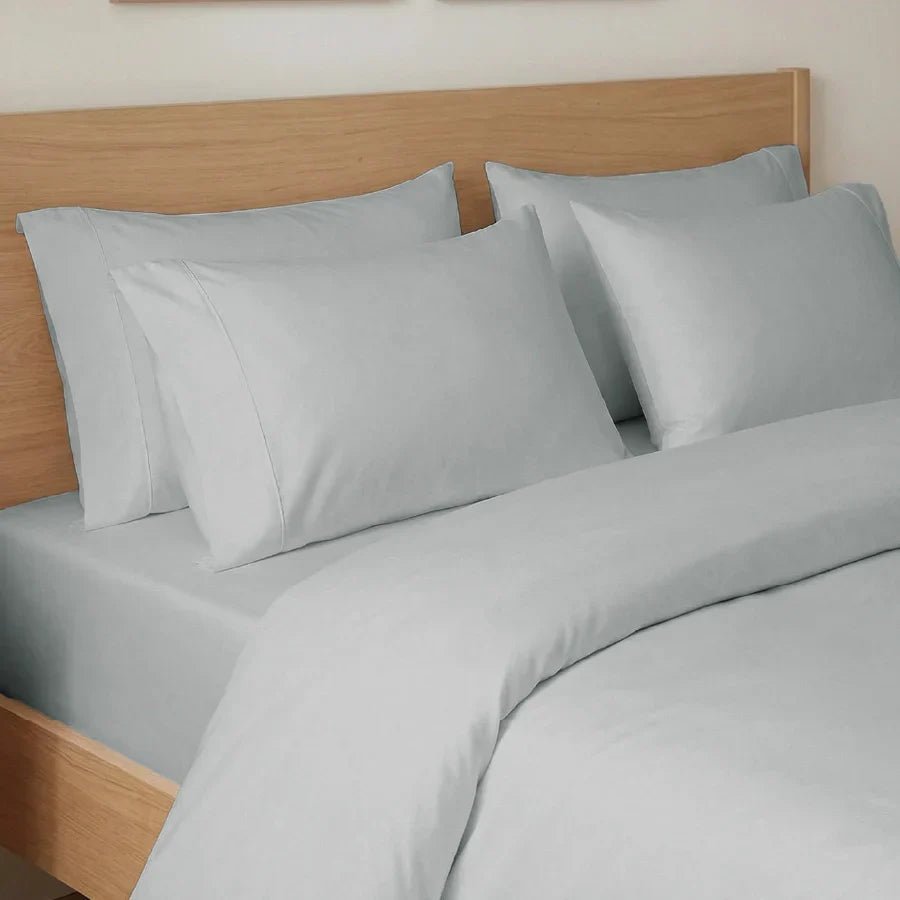 Bedsheet Set | 400TC Solid | 100% Cotton Single Size Bedsheet + 1 Pillow Case - Single