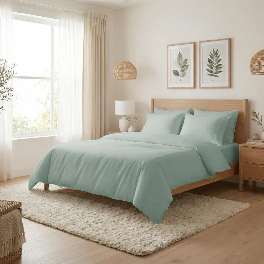 Bedsheet Set | 400TC Solid | 100% Cotton Single Size Bedsheet + 1 Pillow Case - Single