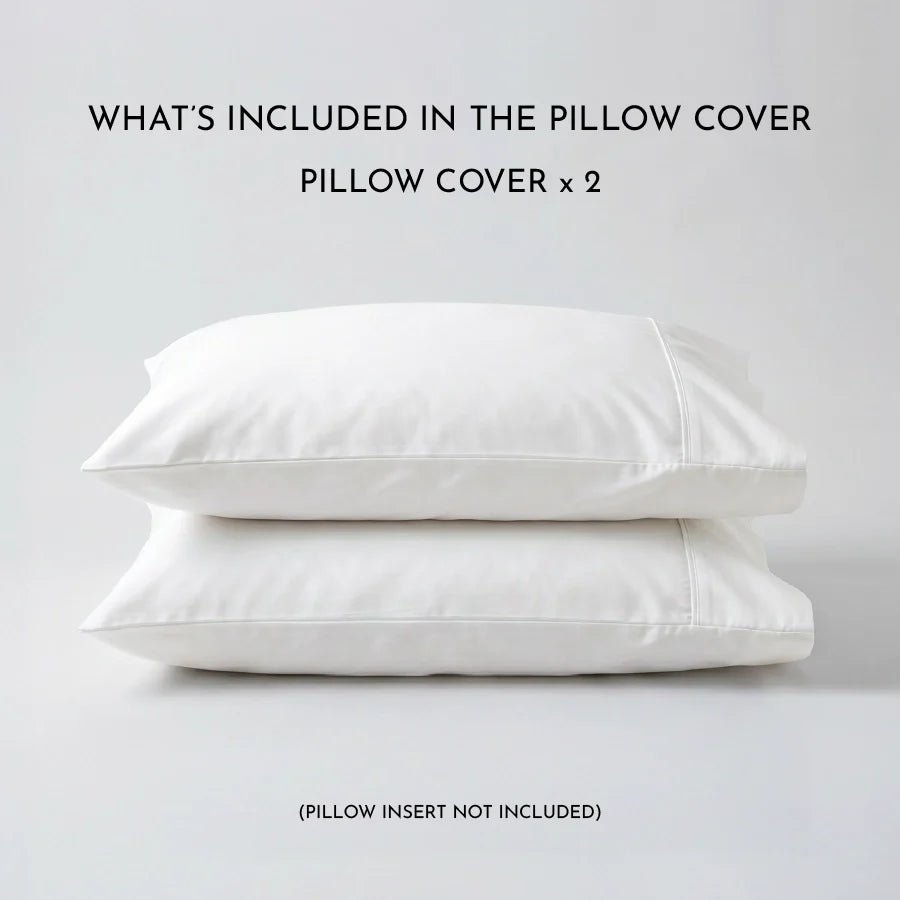 Pillow Cover | 400TC Solid | 100% Cotton | Pack of 2 Pillow Cases