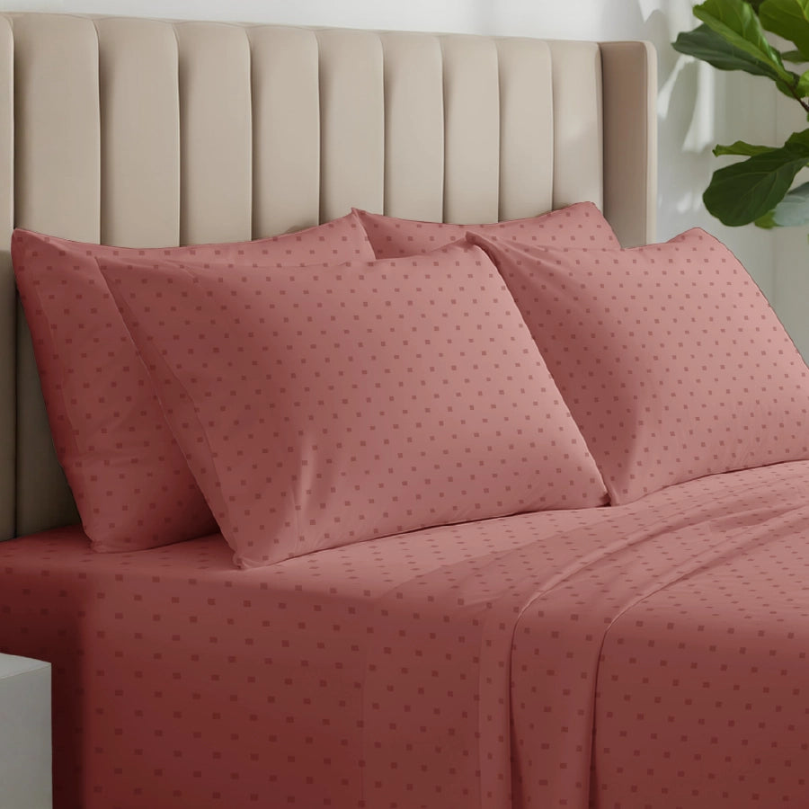 Bedding Bundle | Bedsheet Set with Duvet Cover | Swiss Dot | 500TC