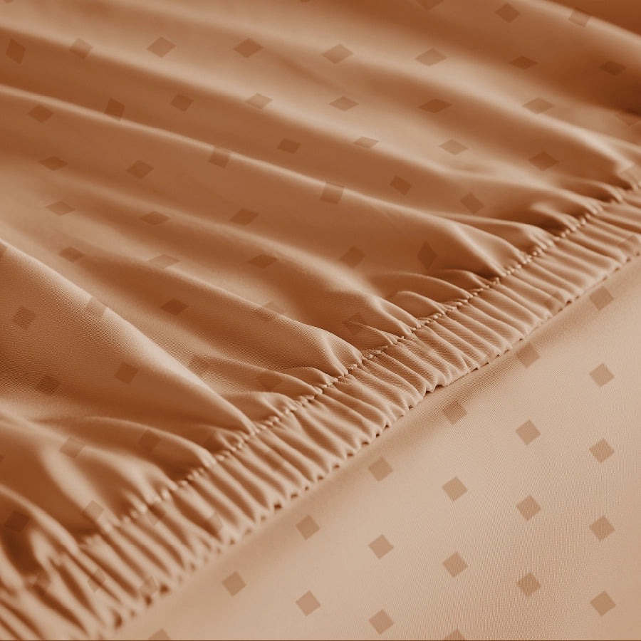 Bedding Bundle | Fitted Bedsheet Set with Duvet Cover | Swiss Dot | 500TC