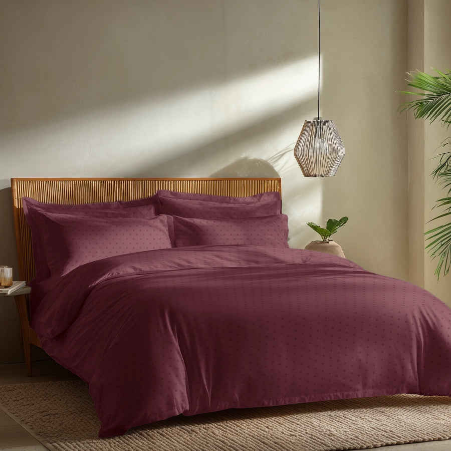 Duvet Cover | Swiss Dot | 100% Cotton | Size : Double | 500TC