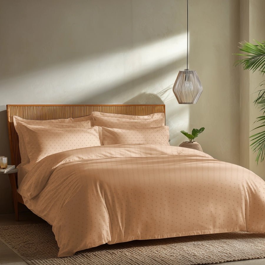 Bedding Bundle | Fitted Bedsheet Set with Duvet Cover | Swiss Dot | 500TC