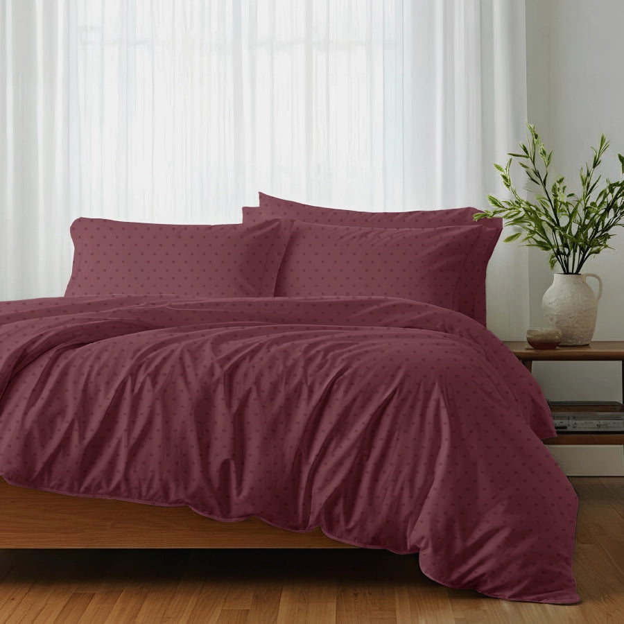 Duvet Cover | Swiss Dot | 100% Cotton | Size : Double | 500TC