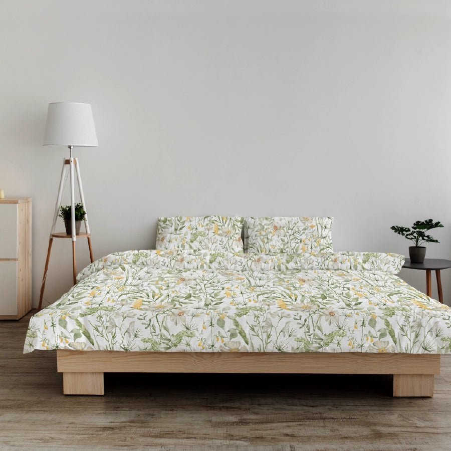 Duvet Cover | Aquarelle Garden | 100% Cotton | Size : Double
