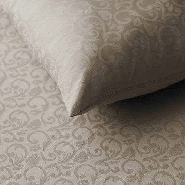 Pillow Cover | Blooming Coral Jacquard | 100% Cotton | Pack of 2 Pillow Cases | 300TC