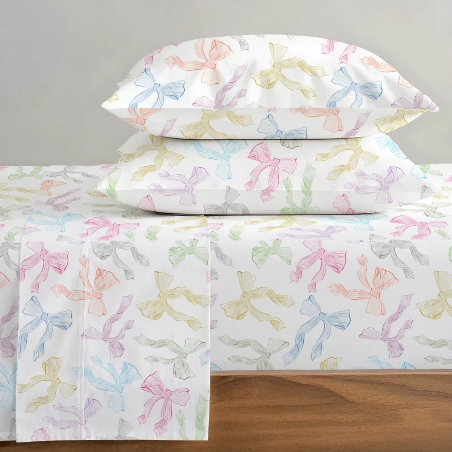 Bedsheet Set | Bow | 100% Cotton Single Size Bedsheet with 1 Pillow Case