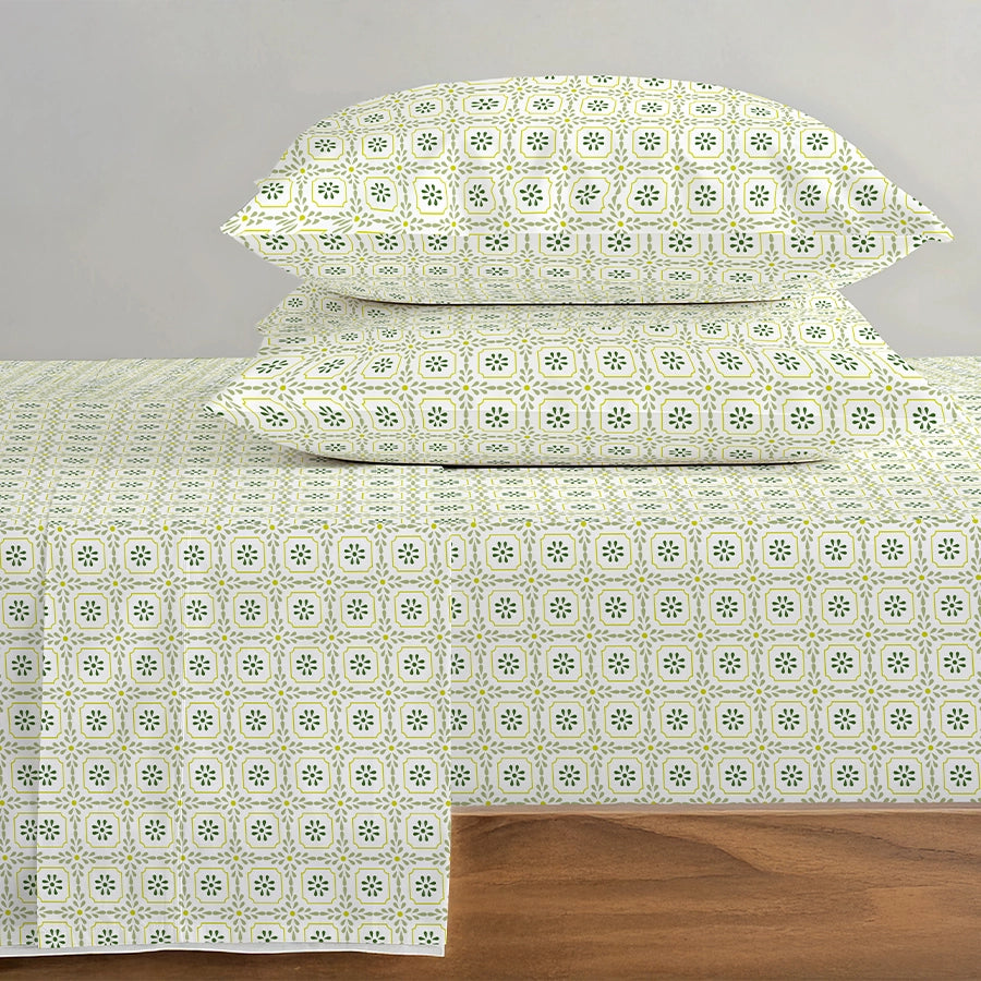 Pillow Cover | Lemon Ridge | 100% Cotton | Pack of 2 Pillow Cases