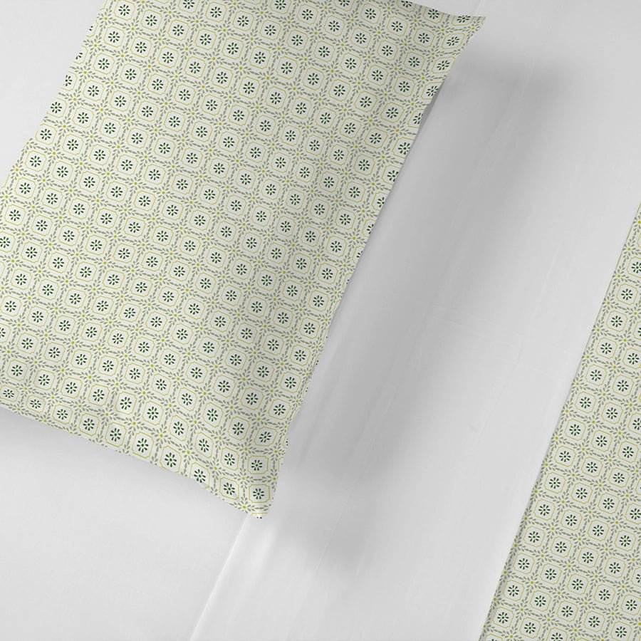Pillow Cover | Lemon Ridge | 100% Cotton | Pack of 2 Pillow Cases