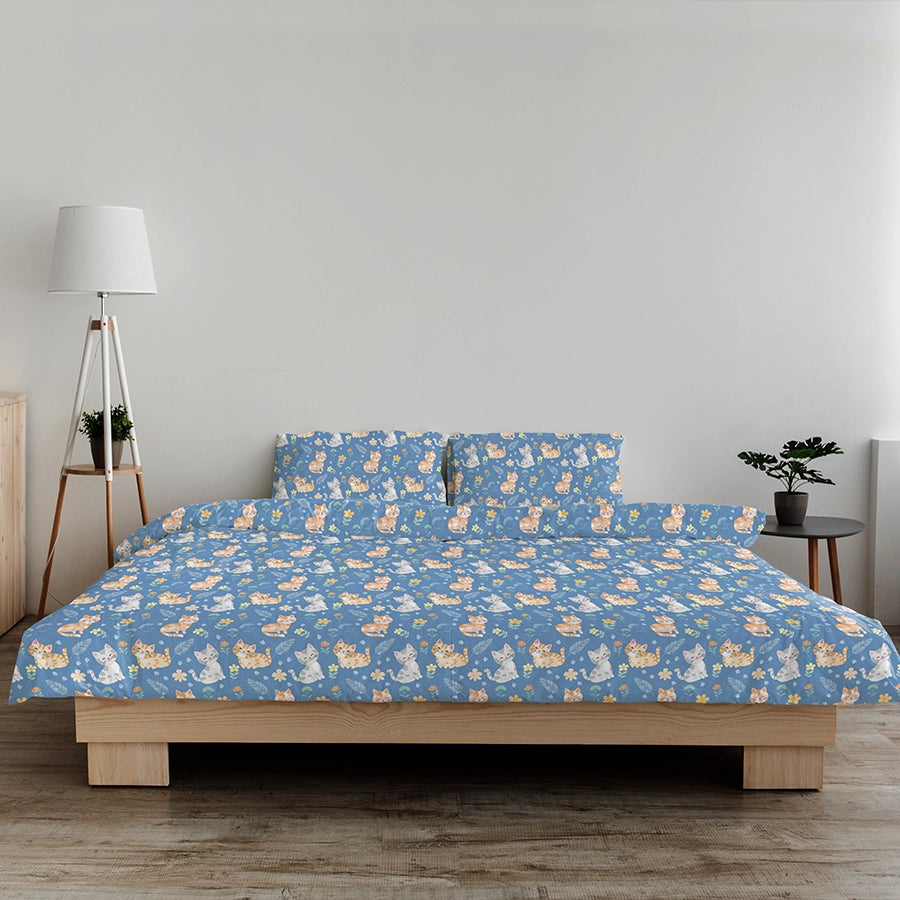 Duvet Cover | Cutie Cats | 100% Cotton | Size : Double