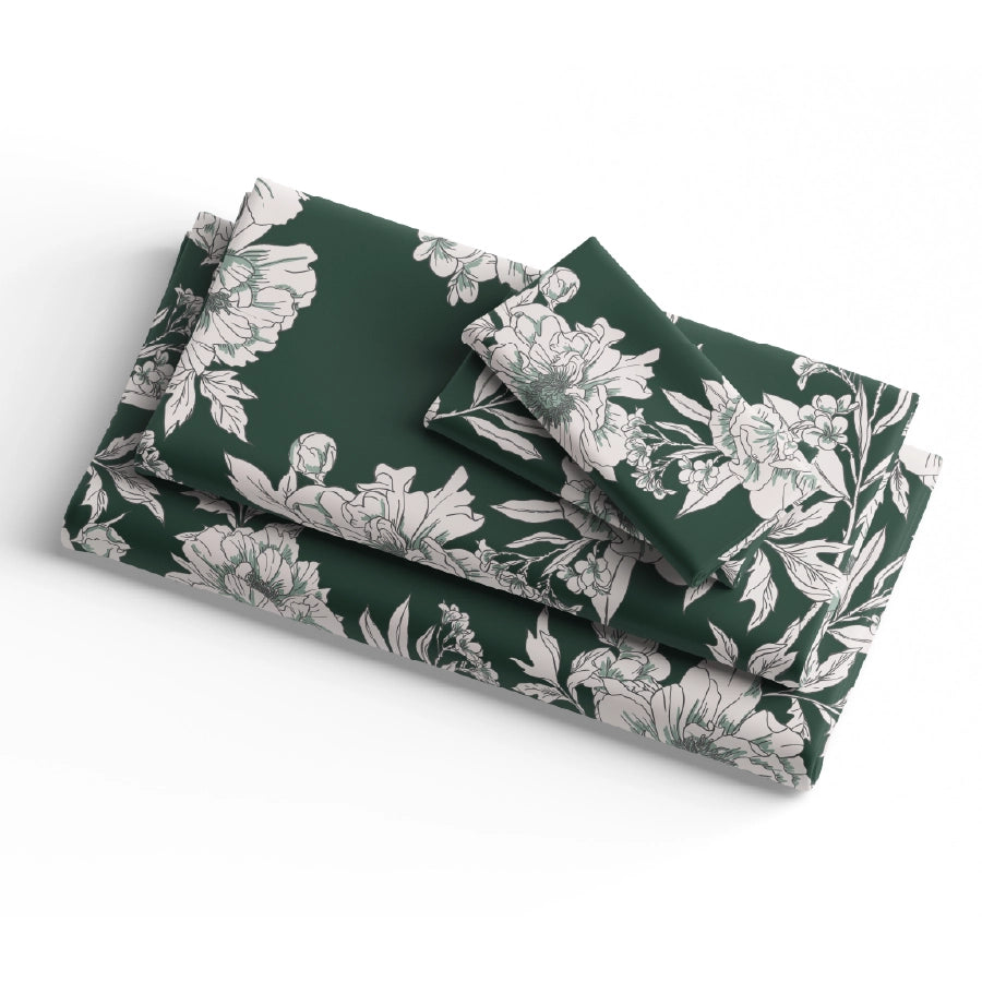 Bedsheet Set | Dreamy Flora | 100% Cotton King Size Bedsheet + 2 Pillow Cases