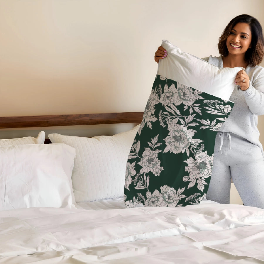 Bedsheet Set | Dreamy Flora | 100% Cotton King Size Bedsheet + 2 Pillow Cases