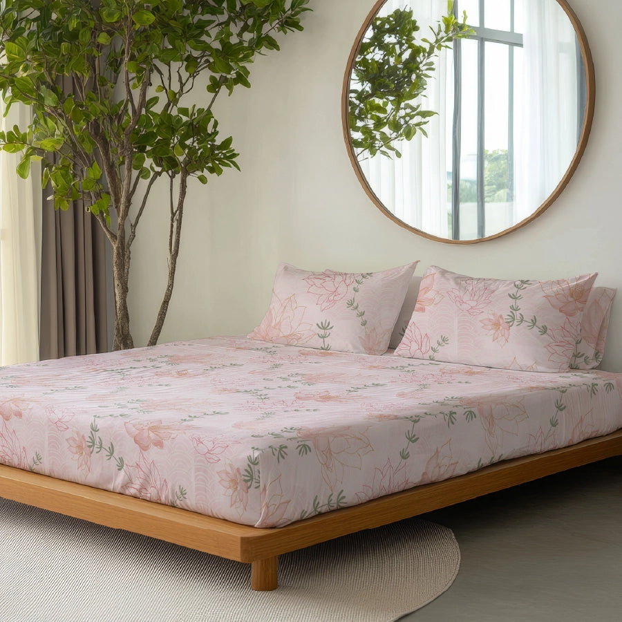 Duvet Cover | Elegant Floral | 100% Cotton | Size : Double