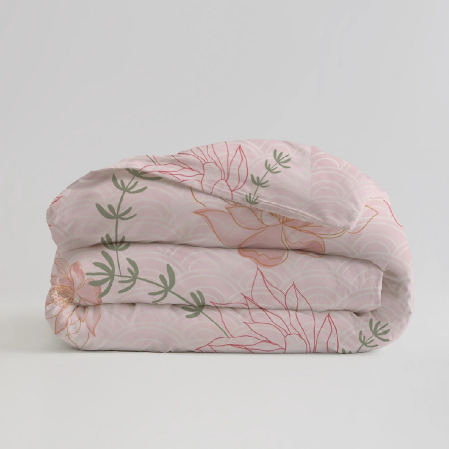 Duvet Cover | Elegant Floral | 100% Cotton | Size : Double