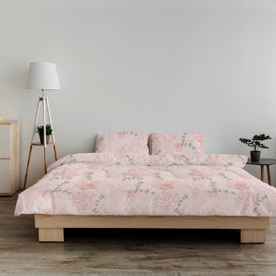 Duvet Cover | Elegant Floral | 100% Cotton | Size : Double