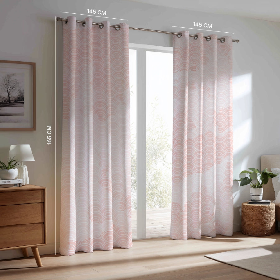 Elegant Floral Curtain (Pack of 2)