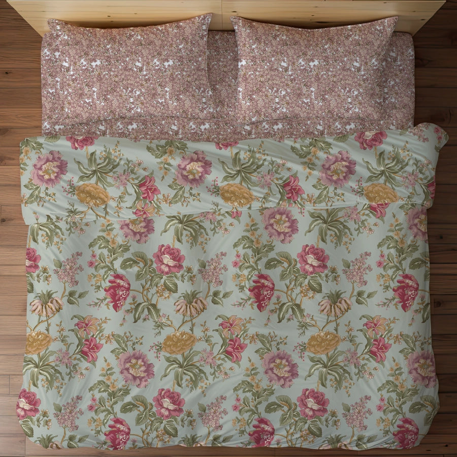 Duvet Cover | Exotic Garden | 100% Cotton | Size : Double