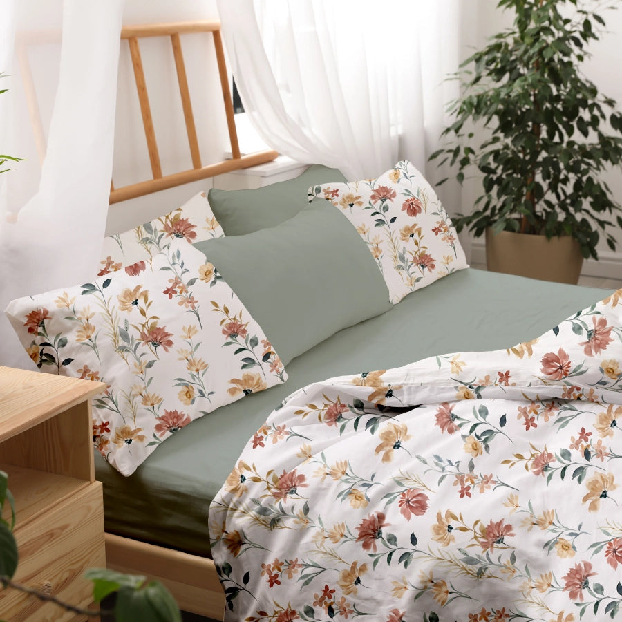 Bedding Bundle | Fitted Bedsheet Set with Duvet Cover | Wild Bloom