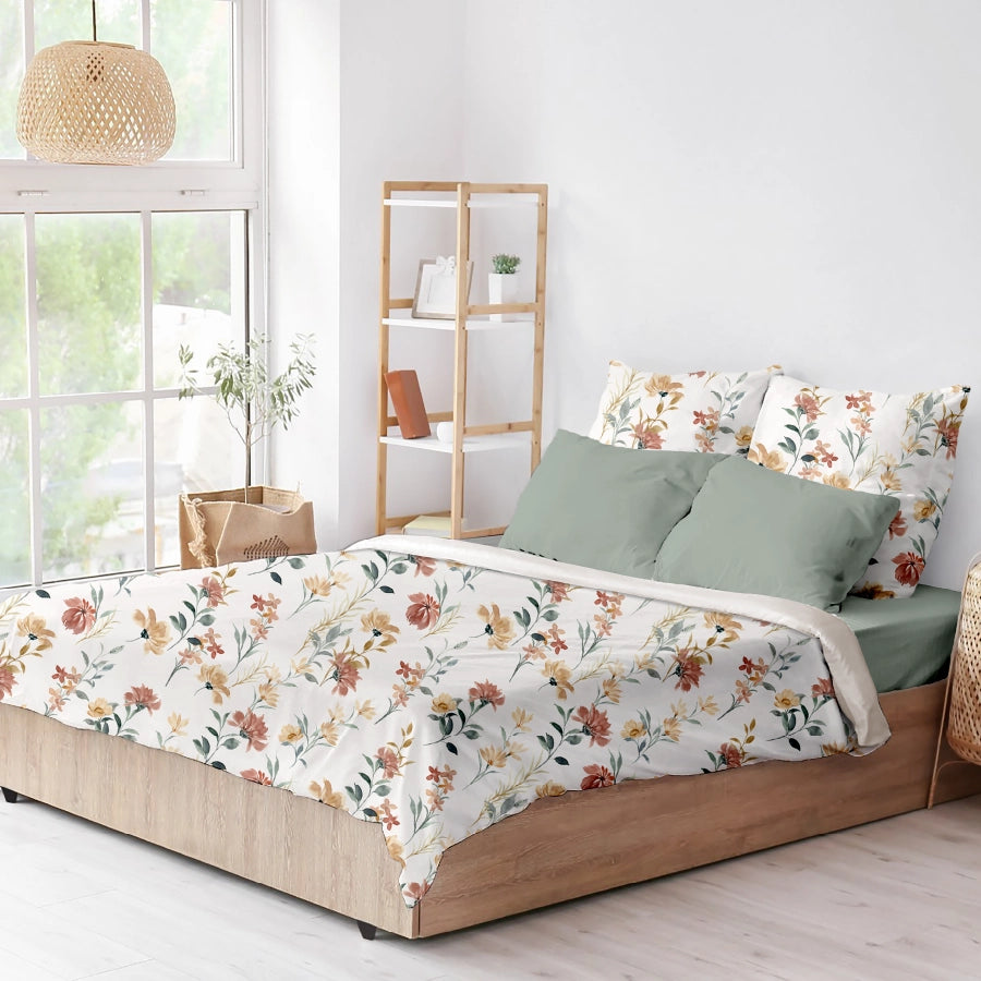 Bedding Bundle | Fitted Bedsheet Set with Duvet Cover | Wild Bloom