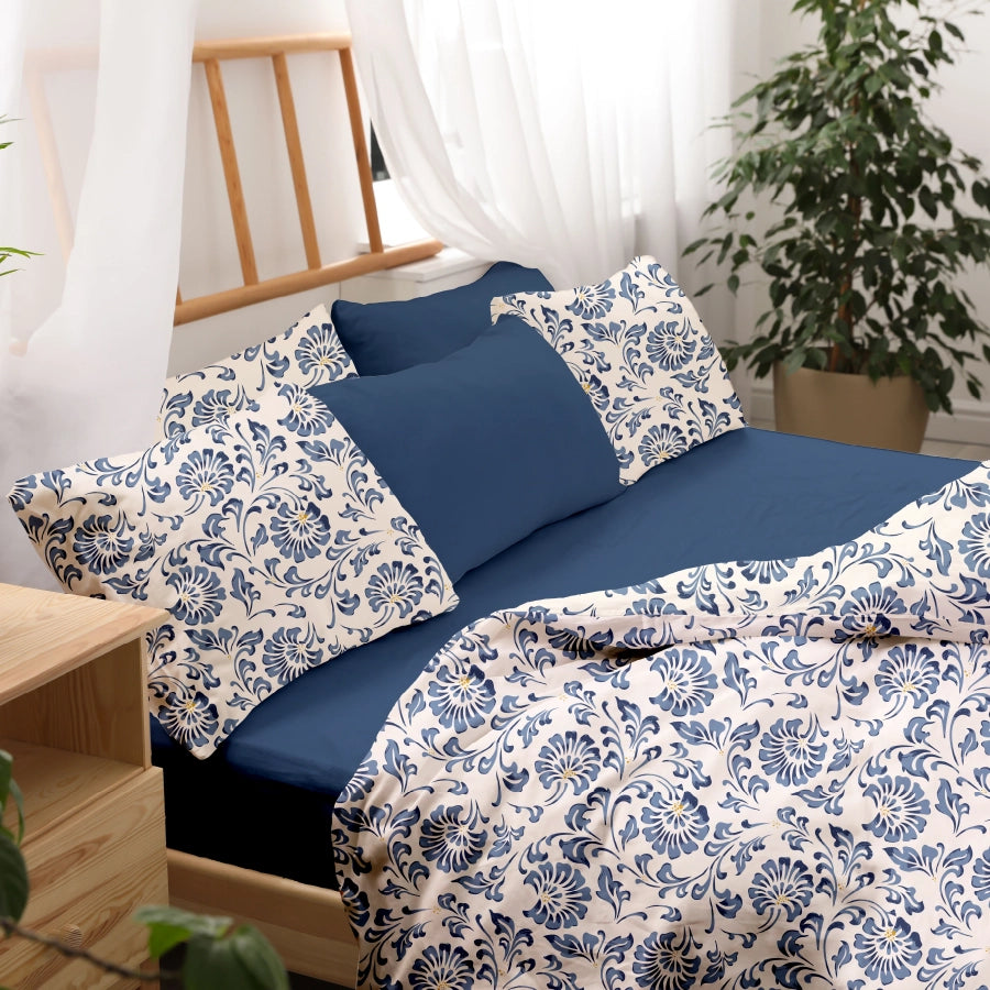Duvet Cover | Ethnic Folk Art | 100% Cotton | Size : Double