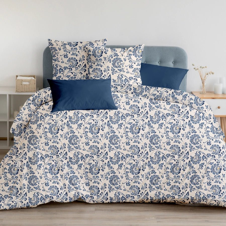 Duvet Cover | Ethnic Folk Art | 100% Cotton | Size : Double
