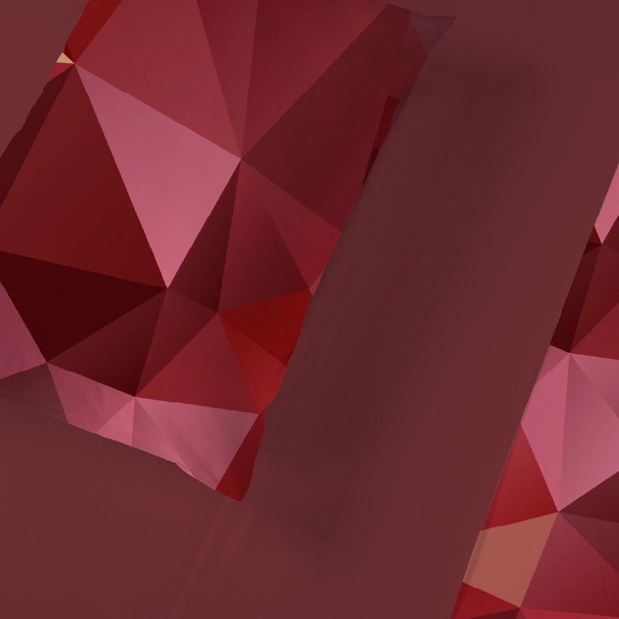 Bedsheet Set | Garnet Bloom Red | 100% Cotton King Size Bedsheet + 2 Pillow Cases
