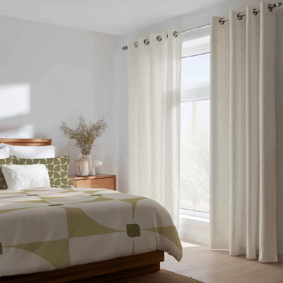 Geo Floral Curtain (Pack of 2)
