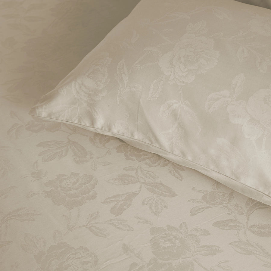 Pillow Cover | Jacquard Rose | 100% Cotton | Pack of 2 Pillow Cases | 300TC
