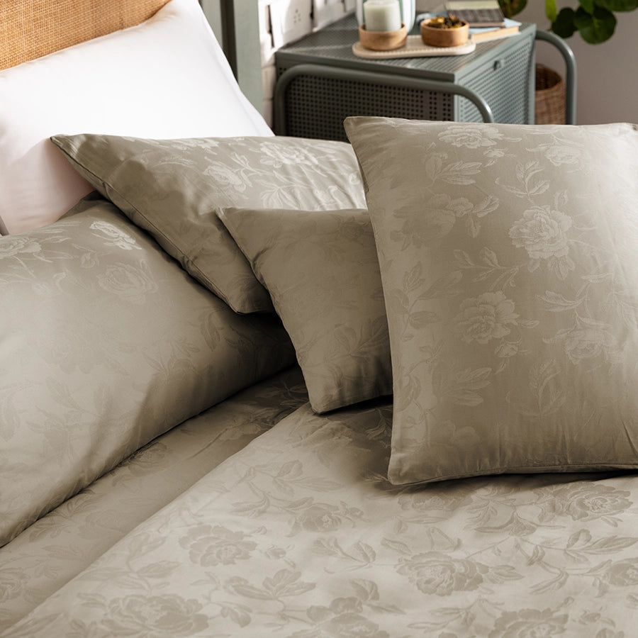 Pillow Cover | Jacquard Rose | 100% Cotton | Pack of 2 Pillow Cases | 300TC