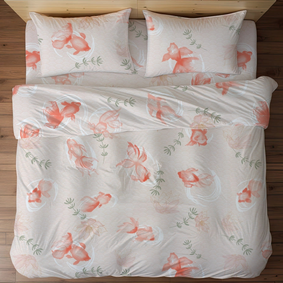 Duvet Cover | Koi Fish | 100% Cotton | Size : Double