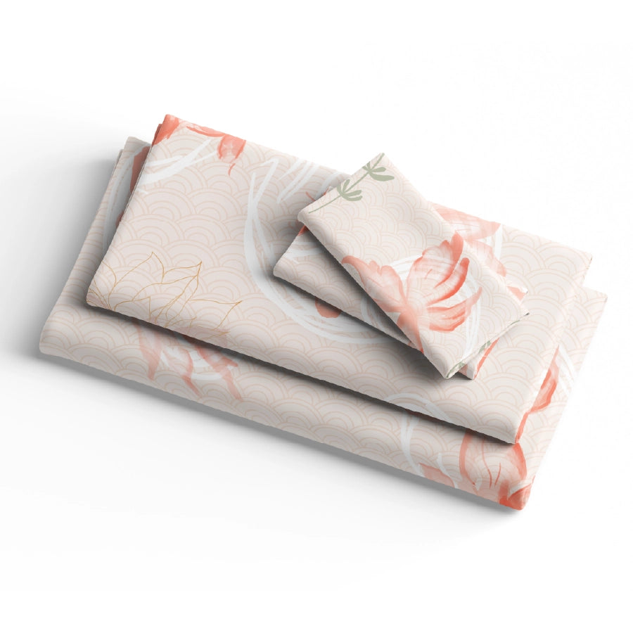 Bedsheet Set | Koi Fish | 100% Cotton King Size Bedsheet + 2 Pillow Cases