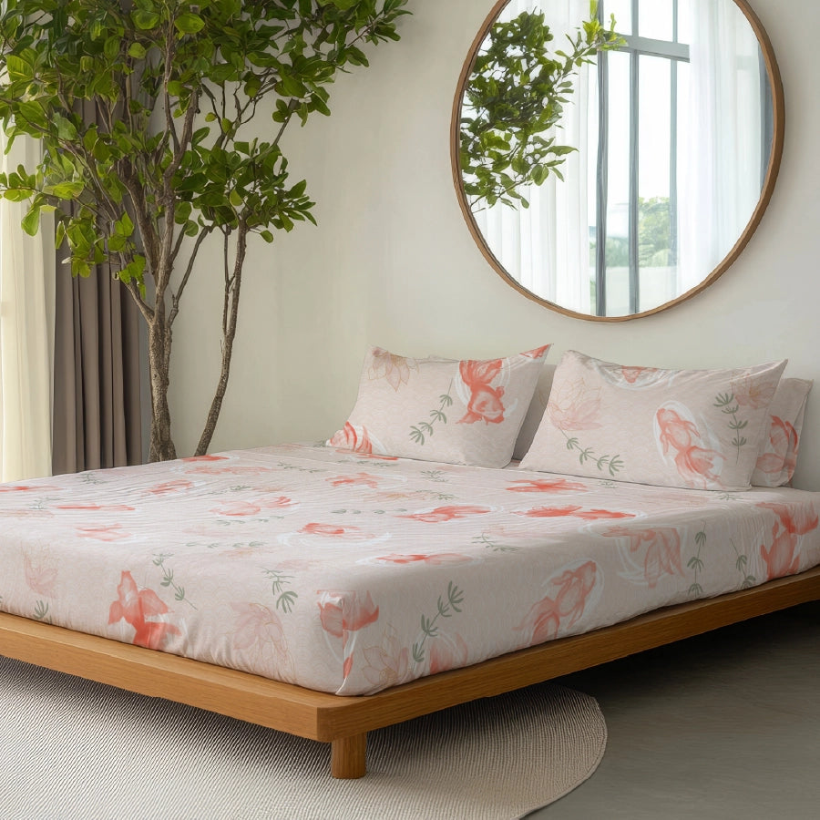 Duvet Cover | Koi Fish | 100% Cotton | Size : Double