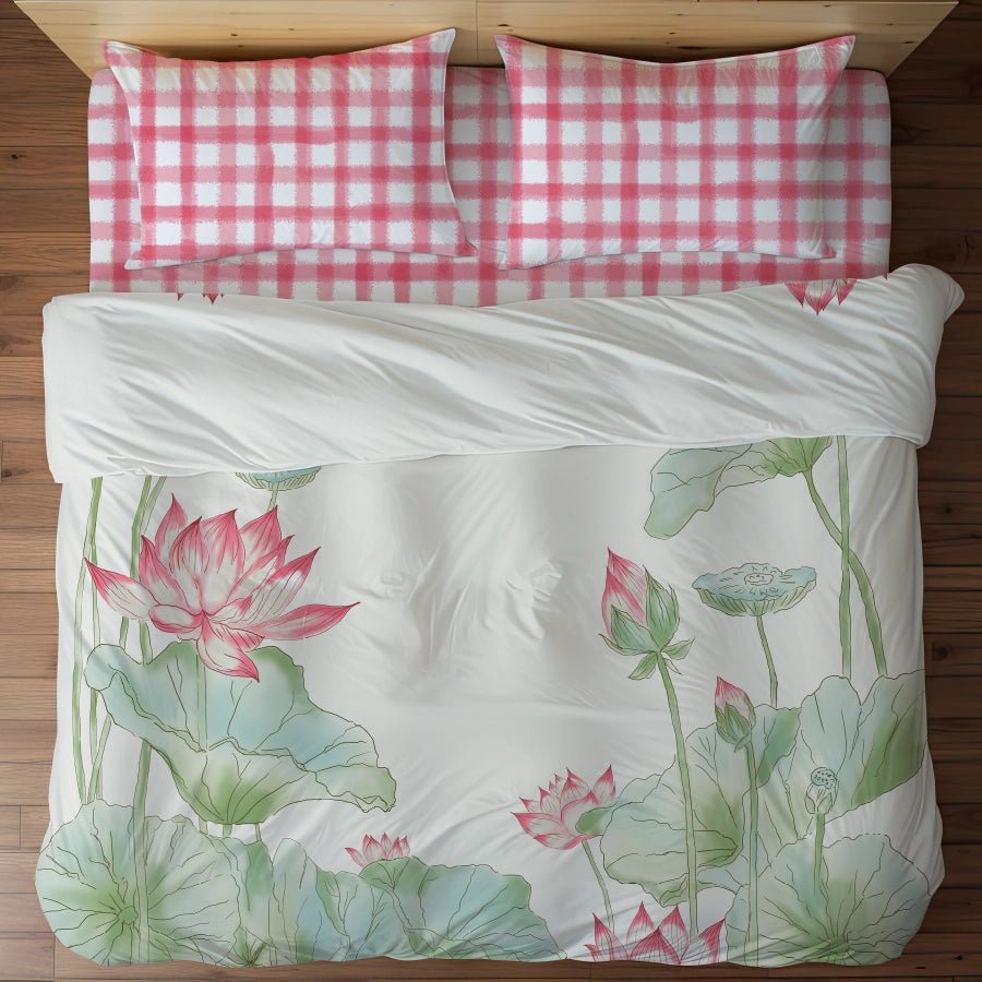 Duvet Cover | Lotus Elegance | 100% Cotton | Size : Double