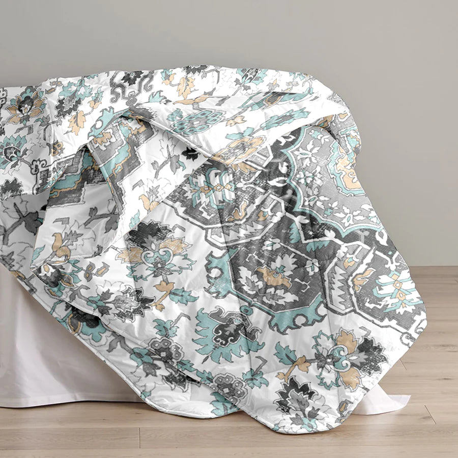 Quilt / AC Comforter | Size: Double | Medallion Earth