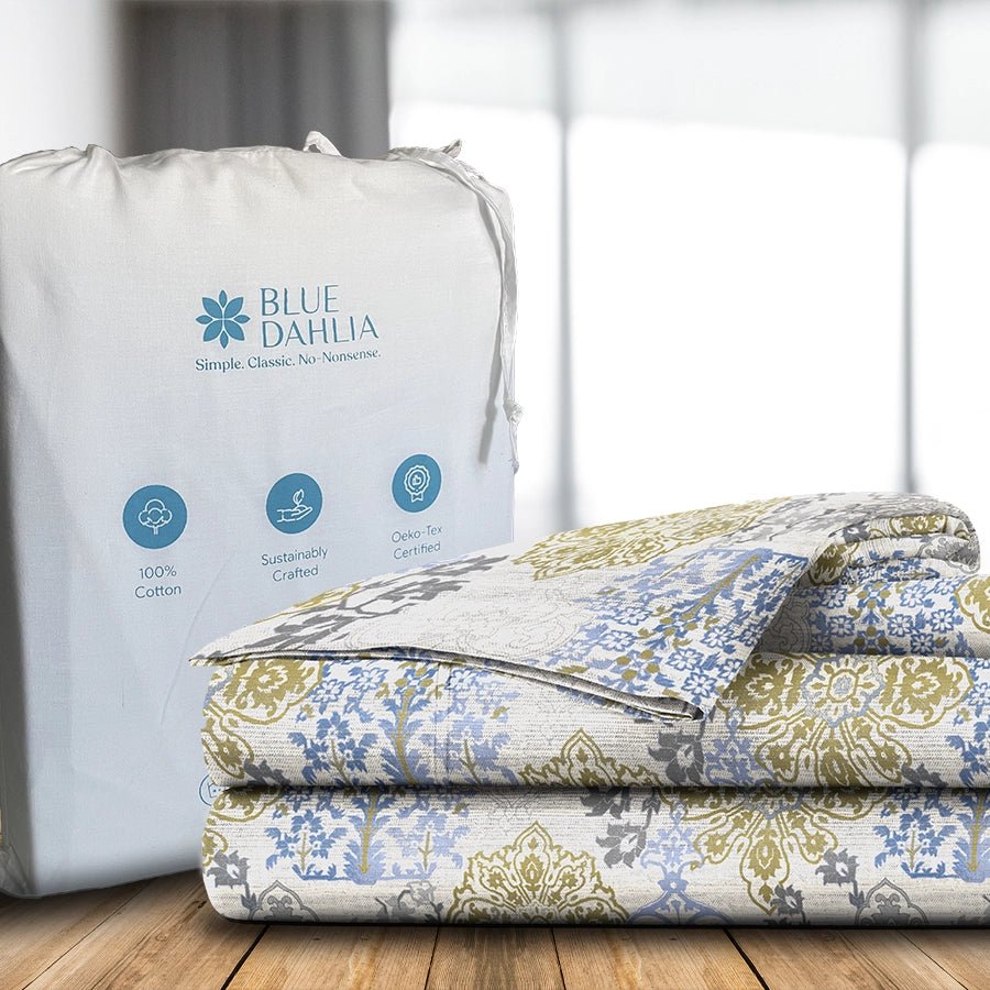 Duvet Cover | Pastel Brocade | 100% Cotton | Size : Double