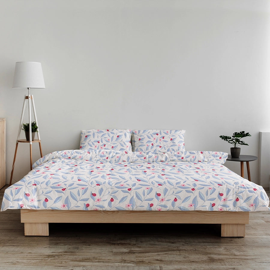 Duvet Cover | Peaceful Ladybug | 100% Cotton | Size : Double