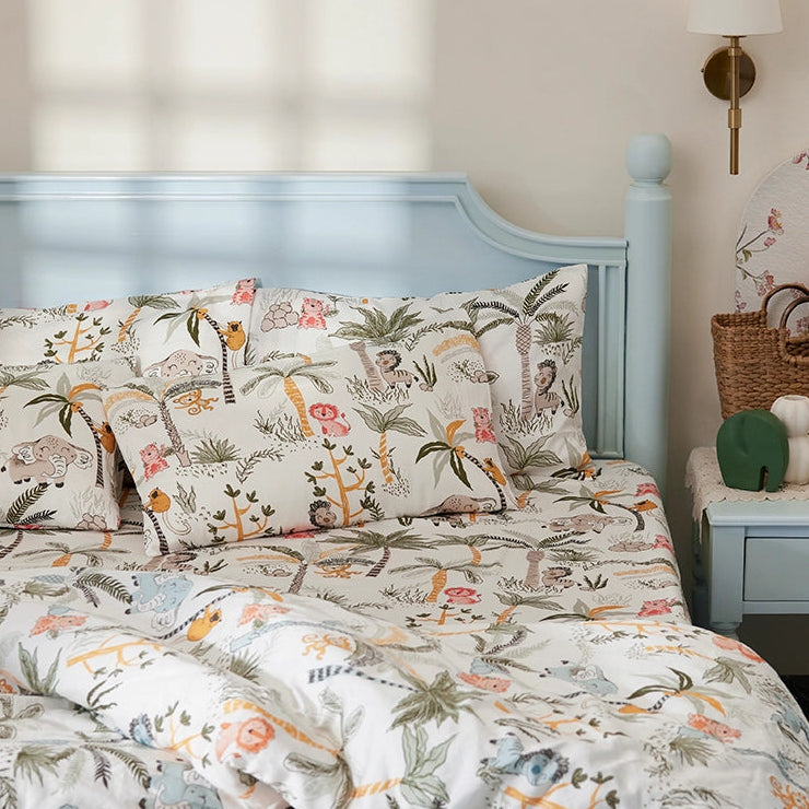 Bedding Bundle | Fitted Bedsheet Set with Duvet Cover | Playful Forest