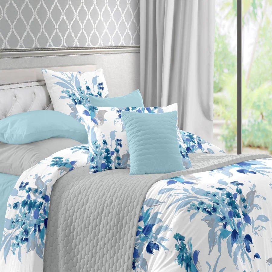 Bedding Bundle | Vibrant Snapdragon | 100% Cotton Fitted Bedsheet Set with Duvet Cover